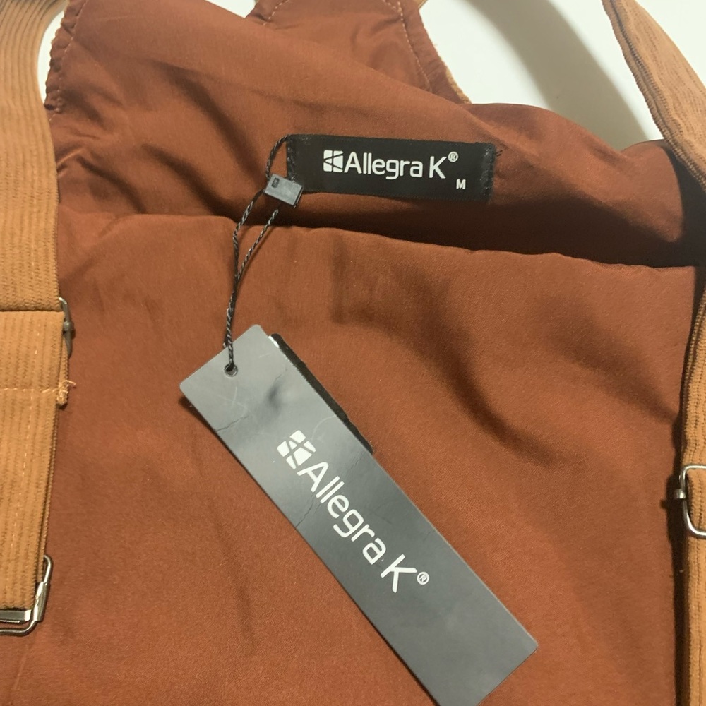 Allegra K Rust Corduroy Dress